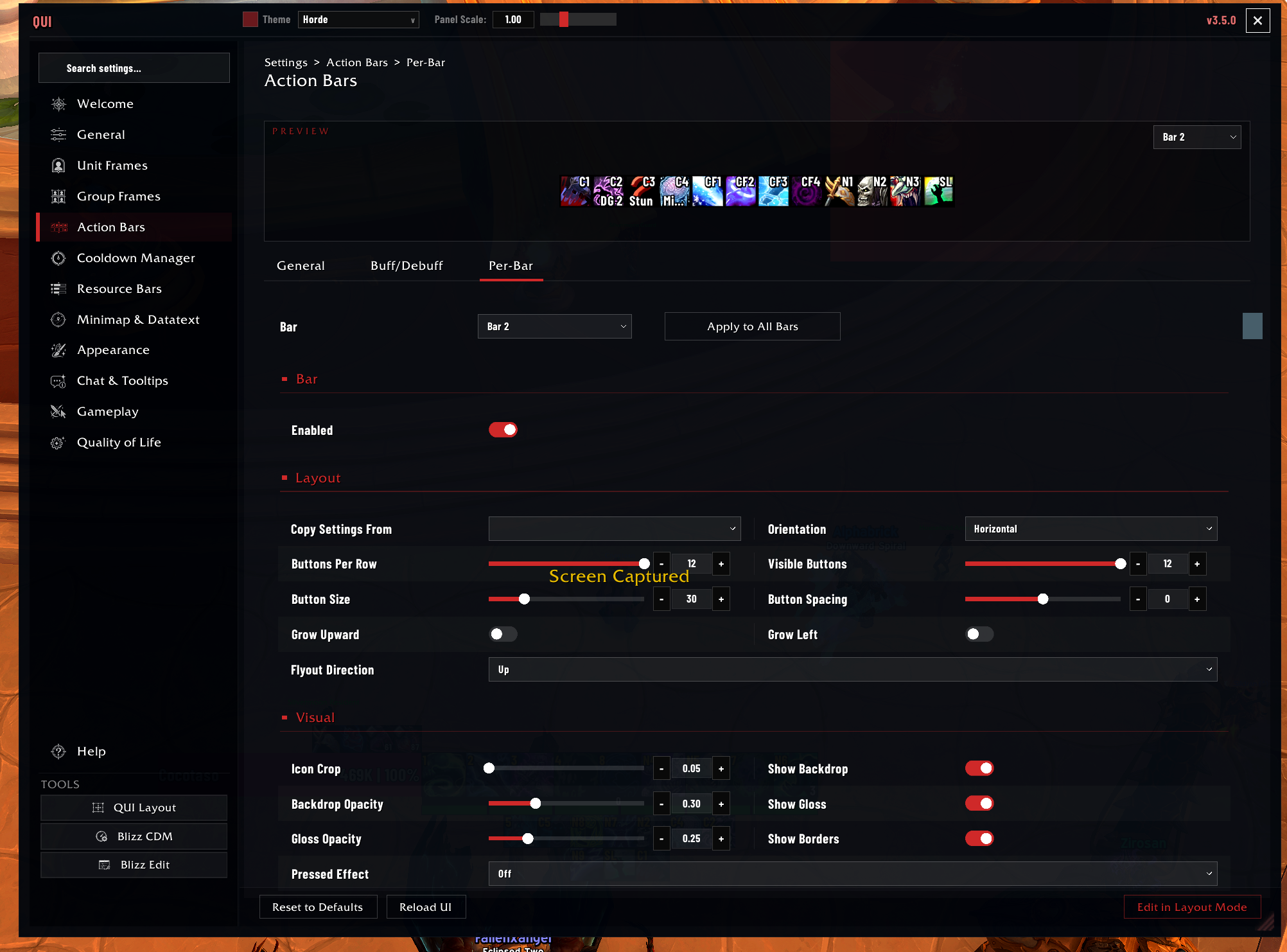 Actual QUI Action Bars Per-Bar page